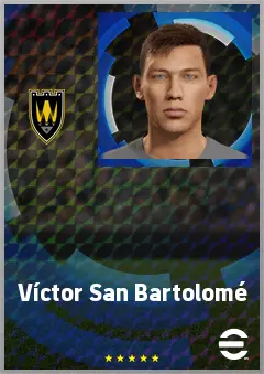 Víctor San Bartolomé eFootball 2026 player card, 64 OVR SS