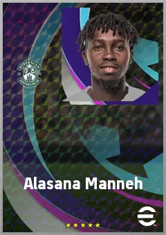 Alasana Manneh eFootball 2026 player card, 69 OVR CMF