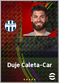 Duje Ćaleta-Car eFootball 2026 player card, 72 OVR CB