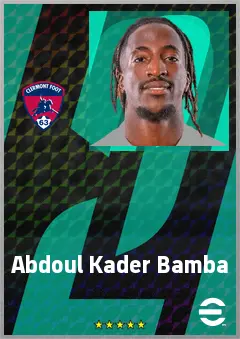 Abdoul Kader Bamba eFootball 2026 player card, 69 OVR LMF