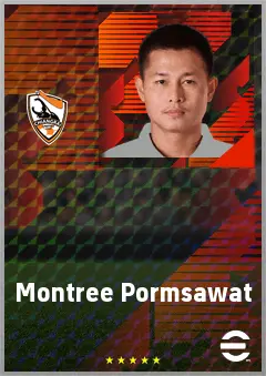 Montree Pormsawat eFootball 2026 player card, 64 OVR RB
