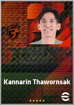 Kannarin Thawornsak eFootball 2026 player card, 64 OVR DMF