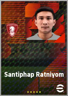 Santiphap Ratniyom eFootball 2026 player card, 64 OVR DMF