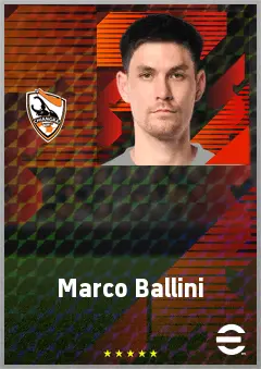 Marco Ballini eFootball 2026 player card, 66 OVR CB