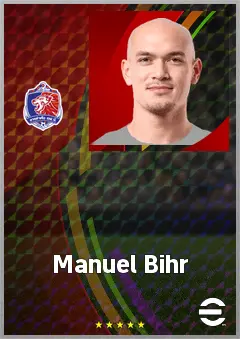 Manuel Bihr eFootball 2026 player card, 67 OVR CB