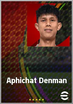 Aphichat Denman eFootball 2026 player card, 63 OVR RWF