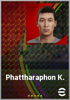 Phattharaphon K. eFootball 2026 player card, 64 OVR CB