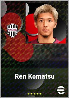 Komatsu Ren eFootball 2026 player card, 67 OVR CF