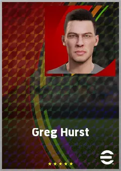 Greg Hurst eFootball 2026 player card, 69 OVR CF