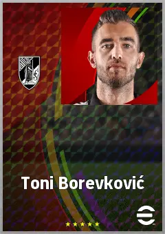 Toni Borevković eFootball 2026 player card, 71 OVR CB