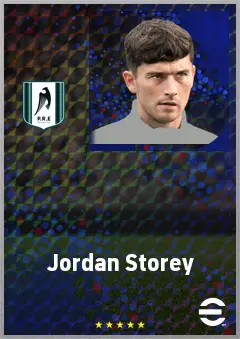 Jordan Storey eFootball 2026 player card, 71 OVR CB
