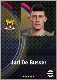 Jari De Busser eFootball 2026 player card, 71 OVR GK