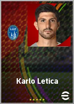 Karlo Letica eFootball 2026 player card, 72 OVR GK