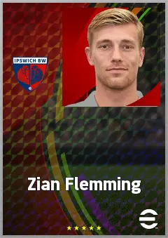 Zian Flemming eFootball 2026 player card, 73 OVR SS