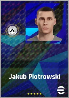 Jakub Piotrowski eFootball 2026 player card, 72 OVR CMF
