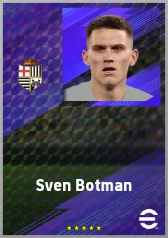 Sven Botman eFootball 2026 player card, 78 OVR CB