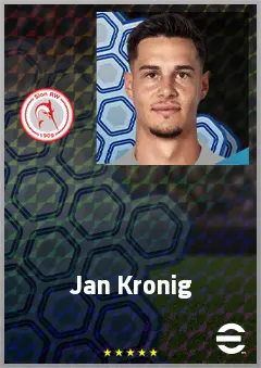 Jan Kronig eFootball 2026 player card, 68 OVR CB