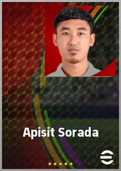 Apisit Sorada eFootball 2026 player card, 66 OVR LMF
