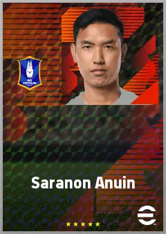 Saranon Anuin eFootball 2026 player card, 68 OVR GK