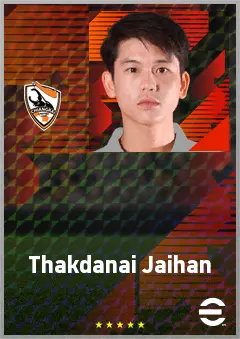 Thakdanai Jaihan eFootball 2026 player card, 64 OVR AMF