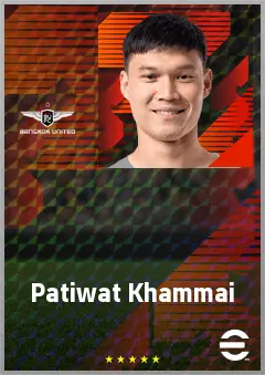 Patiwat Khammai eFootball 2026 player card, 68 OVR GK