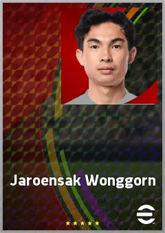 Jaroensak Wonggorn eFootball 2026 player card, 67 OVR RMF
