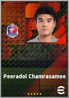 Peeradol Chamrasamee eFootball 2026 player card, 68 OVR CMF