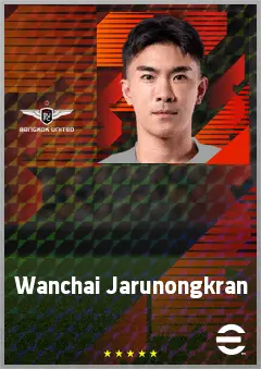 Wanchai Jarunongkran eFootball 2026 player card, 64 OVR LB