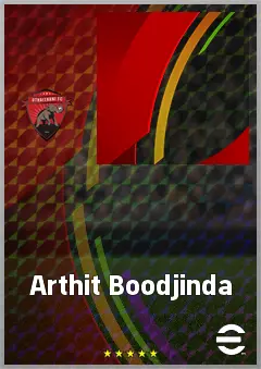 Arthit Boodjinda eFootball 2026 player card, 66 OVR SS