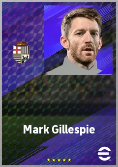 Mark Gillespie eFootball 2026 player card, 70 OVR GK