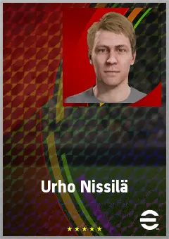 Urho Nissilä eFootball 2026 player card, 69 OVR AMF