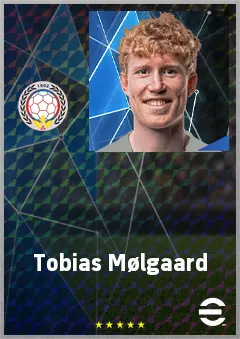 Tobias Mølgaard eFootball 2026 player card, 69 OVR CB