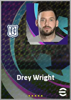 Drey Wright eFootball 2026 player card, 69 OVR RMF