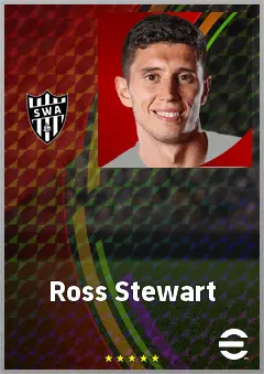Ross Stewart eFootball 2026 player card, 72 OVR CF
