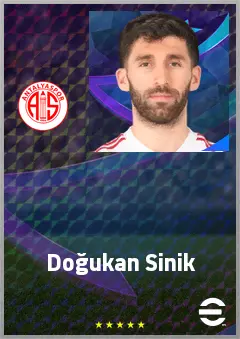 Doğukan Sinik eFootball 2026 player card, 70 OVR LWF