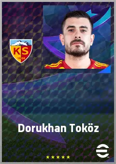 Dorukhan Toköz eFootball 2026 player card, 71 OVR CMF
