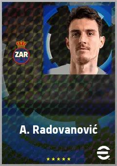 A. Radovanović eFootball 2026 player card, 69 OVR CB