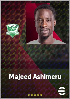 Majeed Ashimeru eFootball 2026 player card, 71 OVR CMF