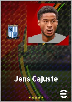 Jens Cajuste eFootball 2026 player card, 74 OVR DMF