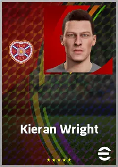 Kieran Wright eFootball 2026 player card, 66 OVR GK