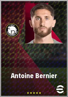 Antoine Bernier eFootball 2026 player card, 70 OVR RWF