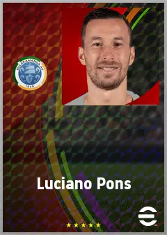 Luciano Pons eFootball 2026 player card, 71 OVR CF