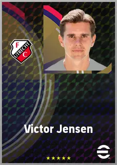 Victor Jensen eFootball 2026 player card, 69 OVR AMF