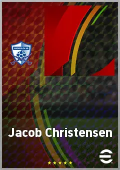 Jacob Christensen eFootball 2026 player card, 69 OVR DMF