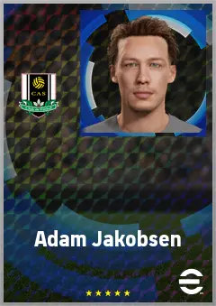 Adam Jakobsen eFootball 2026 player card, 68 OVR CF