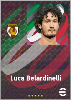 Luca Belardinelli eFootball 2026 player card, 70 OVR CMF