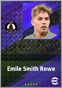 Emile Smith Rowe eFootball 2026 player card, 74 OVR AMF