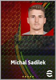 Michal Sadílek eFootball 2026 player card, 71 OVR DMF