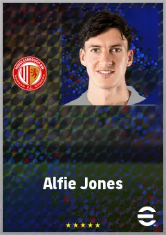 Alfie Jones eFootball 2026 player card, 71 OVR CB