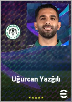Uğurcan Yazğılı eFootball 2026 player card, 69 OVR CB